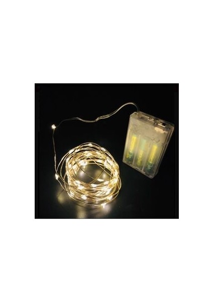 Peri Led Işık Pilli Dekor Lambası Yılbaşı 5 Metre Dekoratif Led Pille Çalışan Led