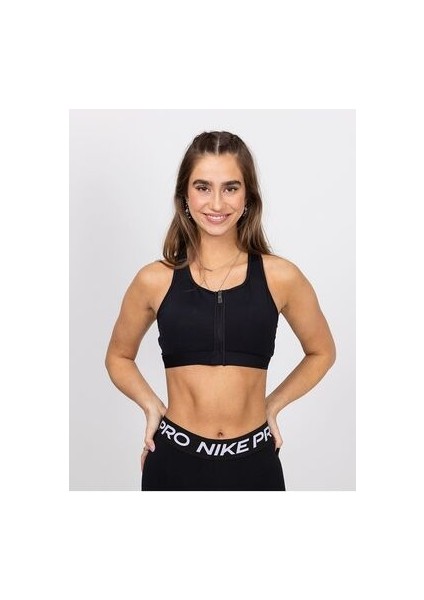 Swoosh Orta Destekli Dolgulu Önü Fermuarlı Kadın Spor Sütyeni modelleri