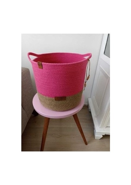 Çok Amaçlı Hasır Jüt Ip Saksı&Sepet&Düzenleyici