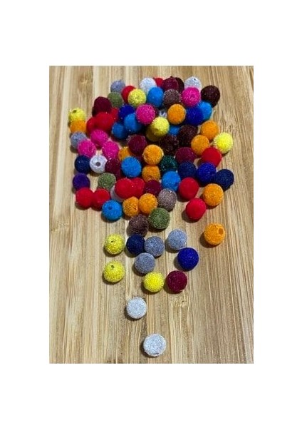 Kadife Boncuk 20GR 6mm Paket Içi 185-190 Adet Karışık