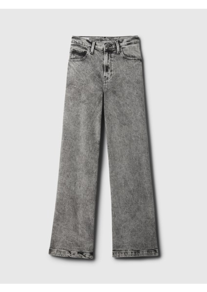 Kadın Siyah High Rise Stride Wide-Leg Jean Pantolon modelleri