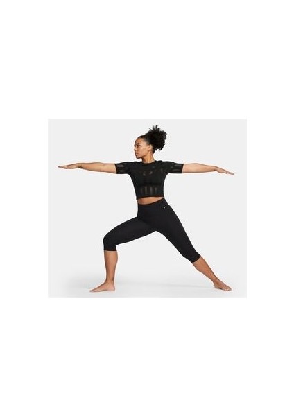 Yoga Dri-Fıt Adv Luxe Kısa Kollu Kısa Siyah Kadın T-Shirt DV9169-011