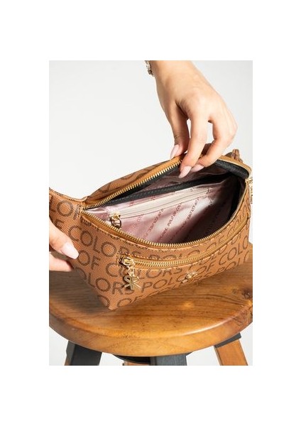 Impolo Miya Kamelempirme Baskı Spor Kadın Bel Çanta 17X40 Ebatında modelleri