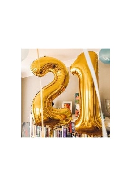 102CM Altın Rakam Balonlu 17'li Balon Seti fiyatları