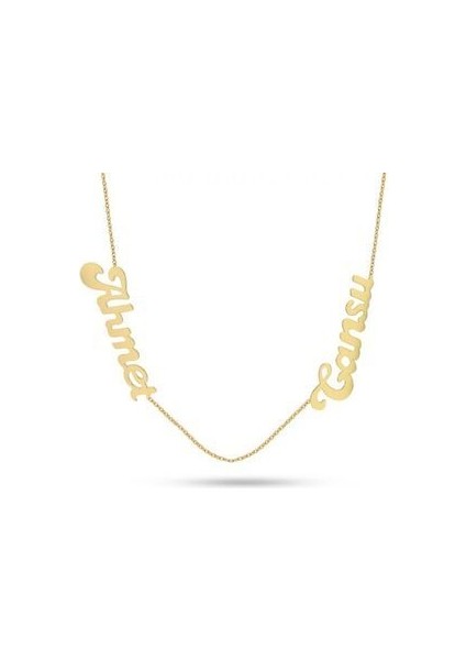 Iki Isimli Altın Kaplama Gümüş Kolye fiyatları