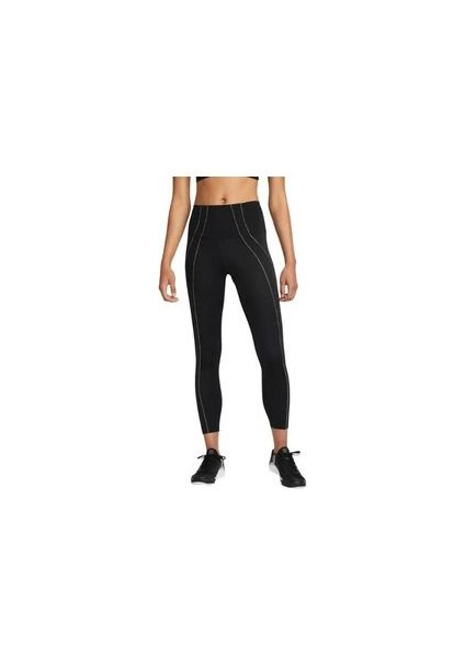 Yoga Dri-Fit High-Waisted 7/8 Metallic Trim Kadın Tayt - DD5772-010