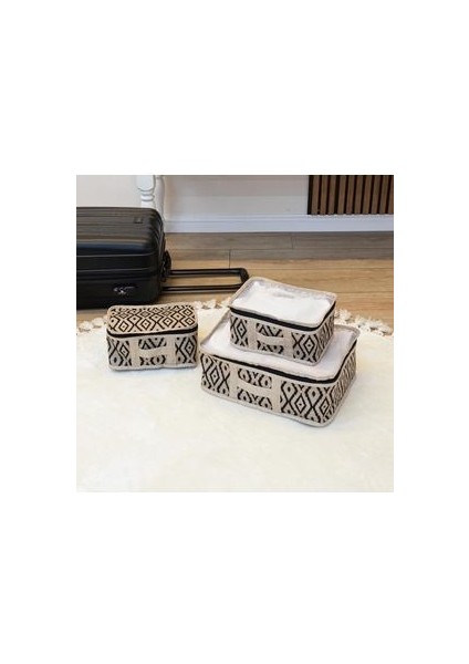 Bohe 3'lü Bavul Içi Düzenleyici Seyahat Çantası Organizer