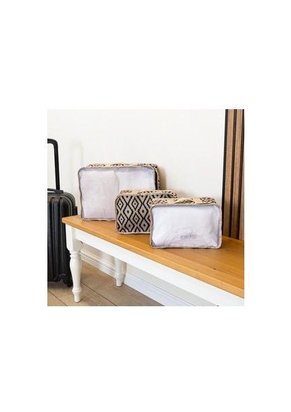 Bohe 3'lü Bavul Içi Düzenleyici Seyahat Çantası Organizer modelleri