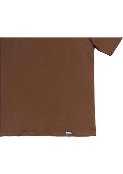 Kahverengi Basic Oversize Tişört - Oversized Basic T-shirt