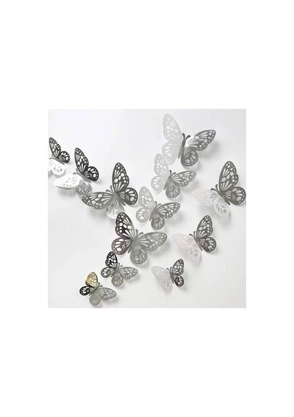 Kelebek Balon Süsü Çift Taraflı Gold Gümüş fiyatları