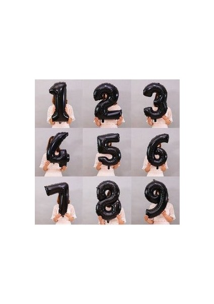 Siyah Rakam Balonlu Mini Fare Balon Set Minnie Mouse Balon Set indirimleri