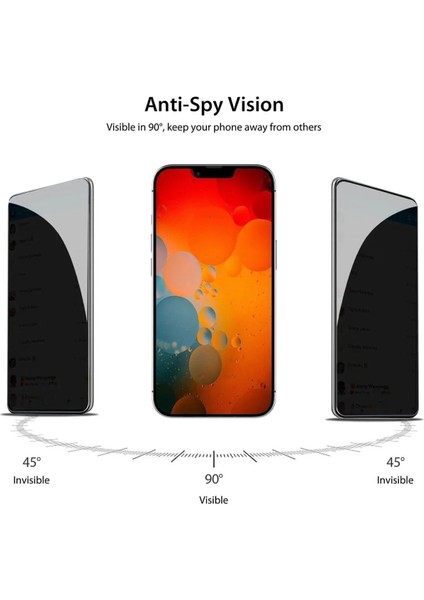 Iphone 13 Pro Max Uyumlu Hayalet Ekran Gizli Tam Kaplayan Kırılmaz Cam Seramik Ekran Koruyucu Film