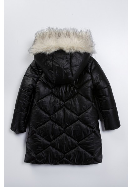 Trend Özel Soft Kumaş Su Itici Kumaş Kapitone Içi Kürklü Cepli Varaklı -Kapüşonlu Kışlık Kaban-Mont fırsatları