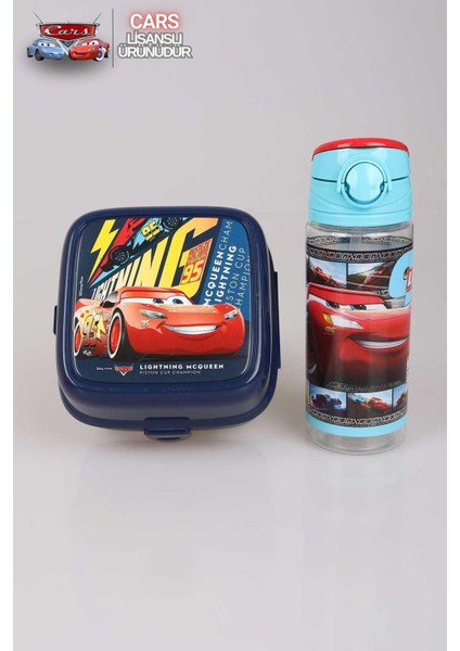 Lisanslı Cars Beslenme Çantası,trıtan Matara 500 ml ve 2 Katlı Beslenme Kabı/lunch Box Seti fırsatları