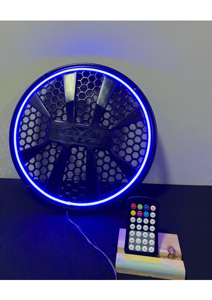30 cm Rgb Neon Işıklı Kumandalı Bas ve Midrange Kapağı Işıklı Subwoofer Kapağı 30 cm