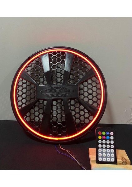 30 cm Rgb Neon Işıklı Kumandalı Bas ve Midrange Kapağı Işıklı Subwoofer Kapağı 30 cm