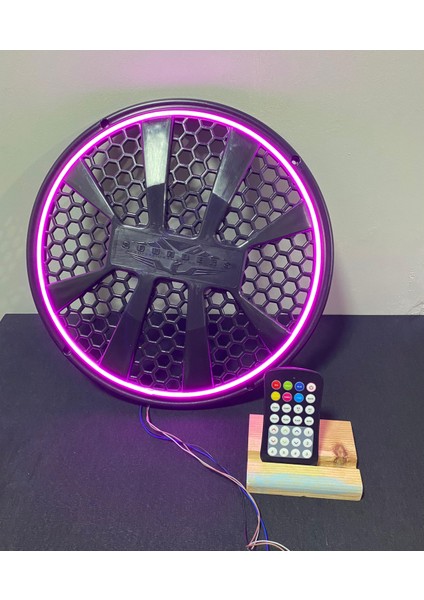 30 cm Rgb Neon Işıklı Kumandalı Bas ve Midrange Kapağı Işıklı Subwoofer Kapağı 30 cm