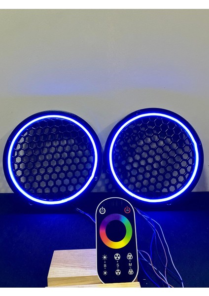 Dokunmatik Kumandalı 20 cm Neon Işıklı Midrange Hoparlör Kapağı 1 Takım (2 Adet)