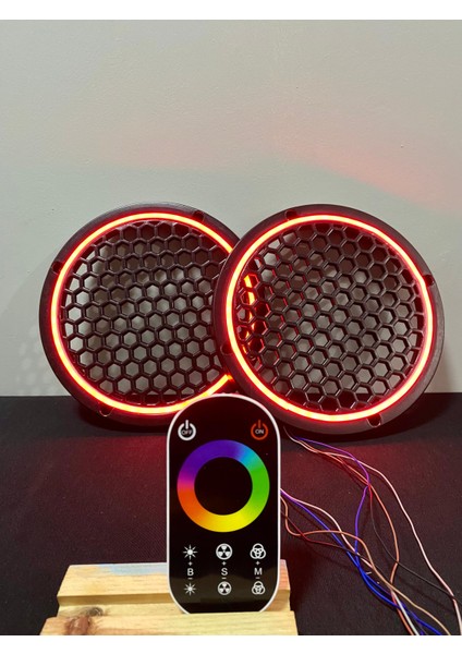 Dokunmatik Kumandalı 20 cm Neon Işıklı Midrange Hoparlör Kapağı 1 Takım (2 Adet) fiyatları