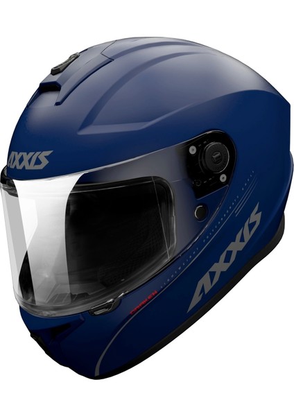 Kask Axxis Draken S Mat Blue Siyah Camlı