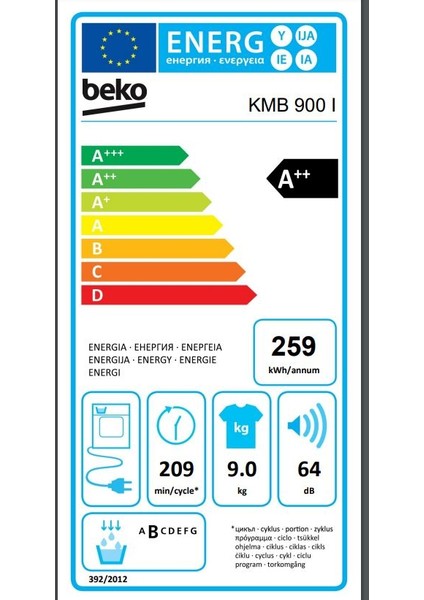 Kmb 900 I Kurutma Makinası (Ironfinish Kolay Ütüleme Özelliği)