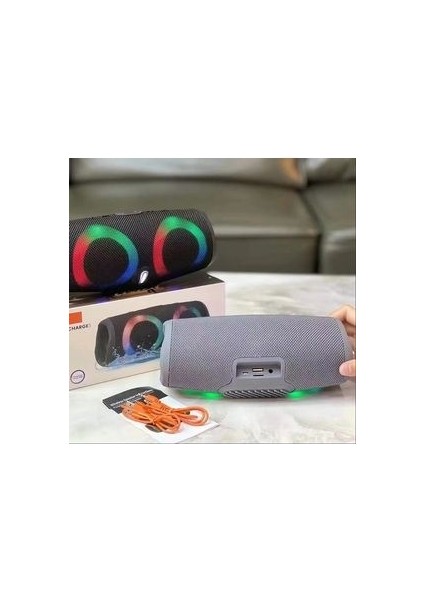 Bluetooth Speaker Şarjlı Taşınabilir Kablosuz Hoparlör Sd Kart USB Aux Fm Radyo Charge5