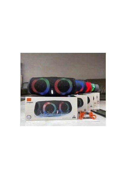 Bluetooth Speaker Şarjlı Taşınabilir Kablosuz Hoparlör Sd Kart USB Aux Fm Radyo Charge5
