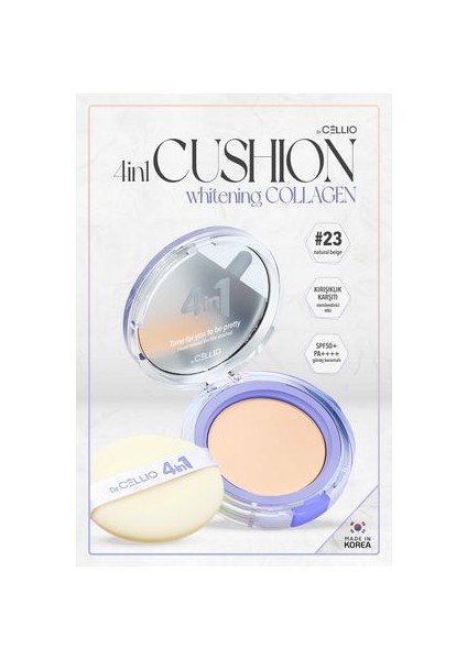 4ın1 Sanddeuthan Cushıon Collagen Spf 50+Pa++++ Lifting / 23 Natural Beige