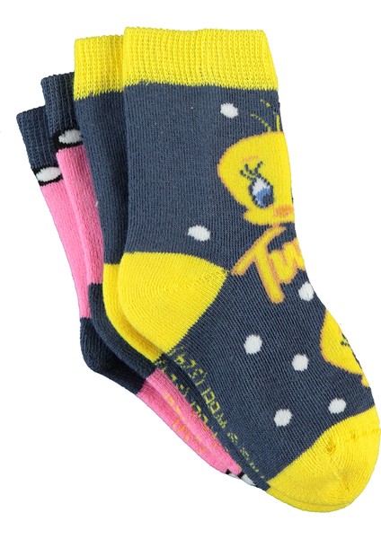 Kız Çocuk 2'li Çorap 2-12 Yaş Pembe modelleri