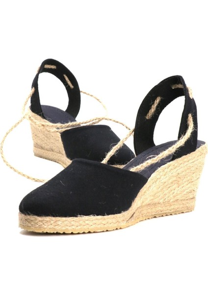 Elişi Siyah Kadın Dolgu Topuk Espadril Handmade fırsatları