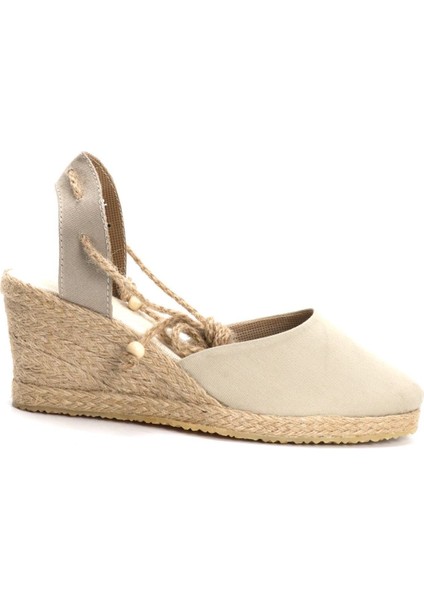 Elişi Bej Kadın Dolgu Topuk Espadril Handmade