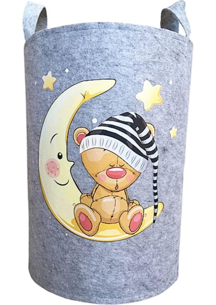 Unisex Gri Bebek Çocuk Odası Oyuncak Çamaşır Sepeti fiyatları