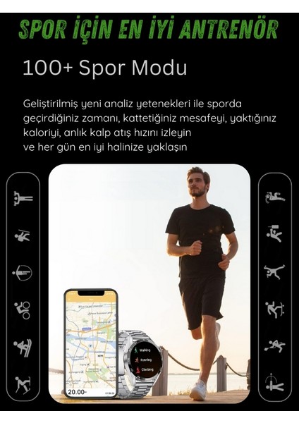 Watch GT3 Pro 46mm Siyah Amoled Ekranlı Spor Çelik Kasa Erkek Akıllı Saat Sesli Görüşmeli NFC, GPS, Spor Takibi, Sağlık Ölçümü Android İos iphone Huawei Uyumlu 8-9 Howear