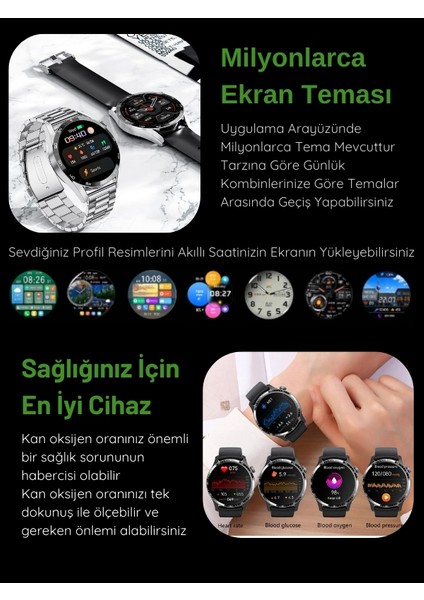 Watch GT3 Pro 46mm Siyah Amoled Ekranlı Spor Çelik Kasa Erkek Akıllı Saat Sesli Görüşmeli NFC, GPS, Spor Takibi, Sağlık Ölçümü Android İos iphone Huawei Uyumlu 8-9 Howear