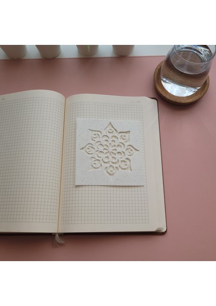 Mandala Çizim Boyama Çiçek Desenli Şablon Cetvel