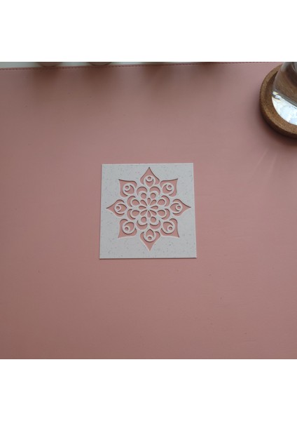 Mandala Çizim Boyama Çiçek Desenli Şablon Cetvel