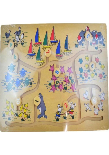 Ahşap Oyuncaklar Yerini Bulma Hayvan Temalı 113T