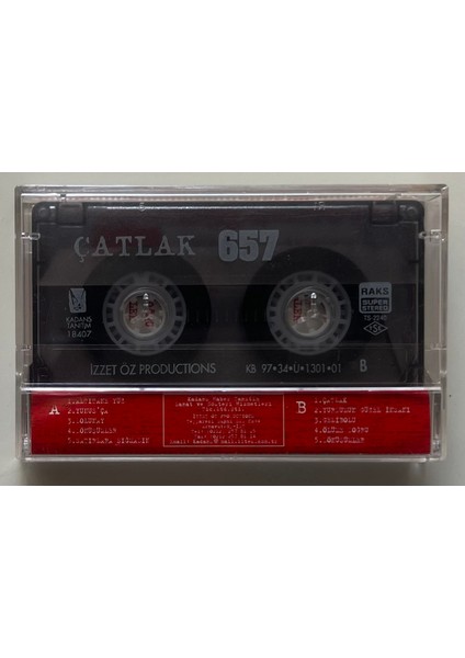 Çatlak 657 Kaset Altıtane Yüz, Yunus'ça, Dolunay, Dönüşümler, Satırlara Sığmadın, Çatlak, Gelibolu, Ölüme Doğru Kaset (Orjnal Dönem Baskı Kaset)