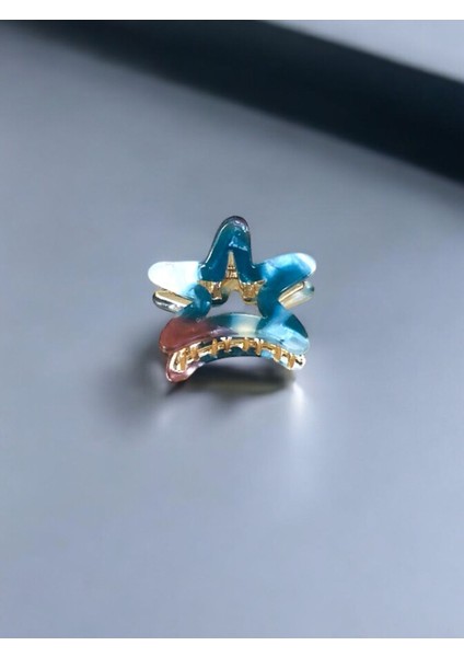 Kadın Minik Altın Detaylı 4 cm Kemik Mandal Toka