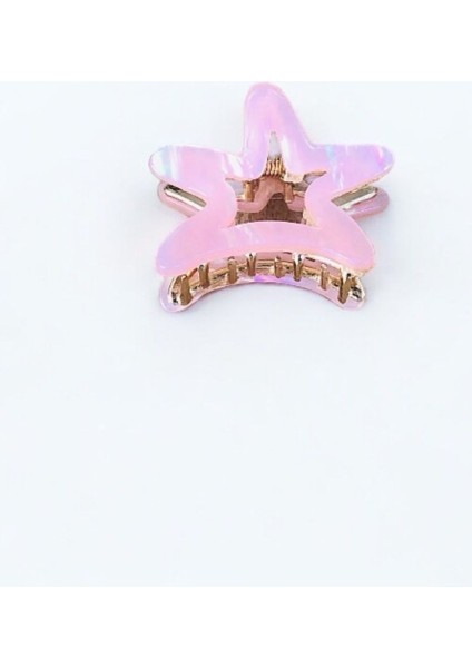 Kadın Minik Altın Detaylı 4 cm Kemik Mandal Toka