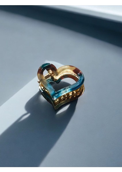 Kadın Minik Altın Detaylı 4 cm Kemik Mandal Toka