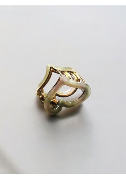 Kadın Minik Altın Detaylı 4 cm Kemik Mandal Toka modelleri