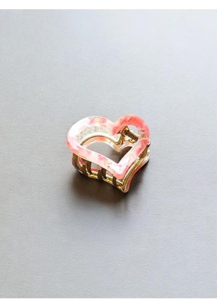 Kadın Minik Altın Detaylı 4 cm Kemik Mandal Toka