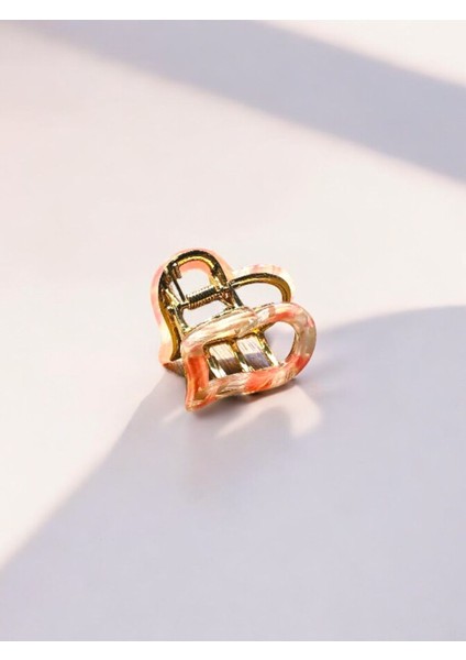 Kadın Minik Altın Detaylı 4 cm Kemik Mandal Toka modelleri