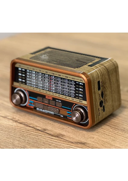 Helsinki Machine HS-1955 (Bluetooth+Usb+Tf Çalar) Fm Nostaljik Radyo