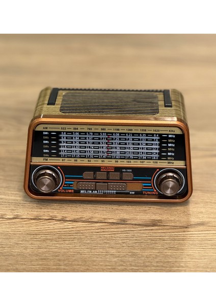 Helsinki Machine HS-1955 (Bluetooth+Usb+Tf Çalar) Fm Nostaljik Radyo