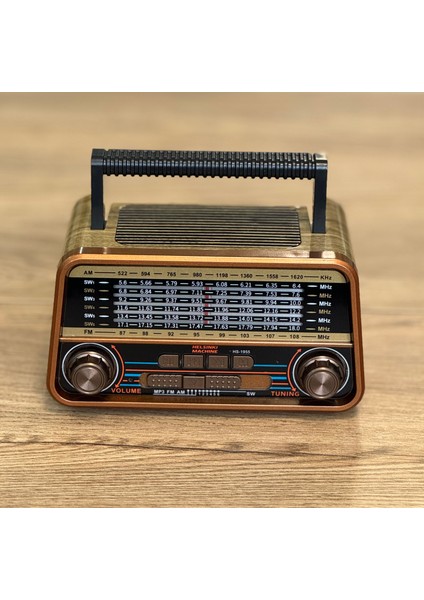 Helsinki Machine HS-1955 (Bluetooth+Usb+Tf Çalar) Fm Nostaljik Radyo