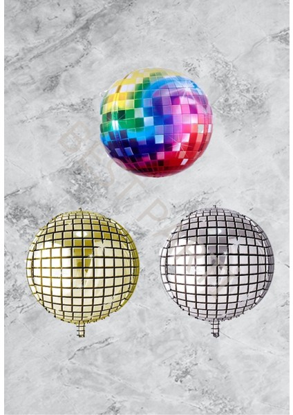 Disko Topu 3'Lü Folyo Balon Seti