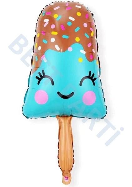 Dondurma Çubuklu Gülümseyen Folyo Balon 90 cm