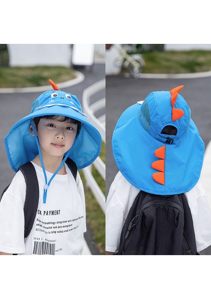 Çocuklar Için Boyun Kapaklı Sevimli Güneş Şapkası (Yurt Dışından)